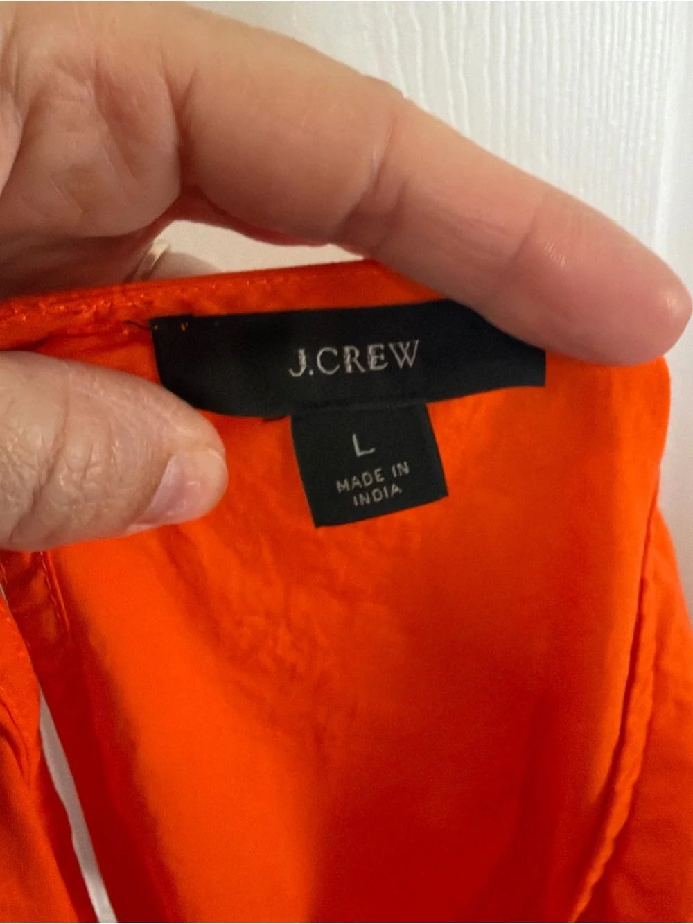 J. Crew Bright Orange Tiered Mini Dress with Eyelet Ruffle Sleeves